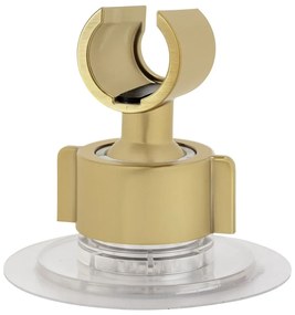 Пластмасов държач за душ слушалка без пробиване в златист цвят Libertà – Wenko