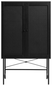 Черен шкаф от дъб 80x135 cm Pensacola - Unique Furniture