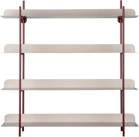 Бордо/сив на няколко нива метален стенен рафт 60 cm Reina Cuatro – PT LIVING