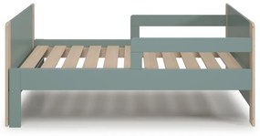 Детско легло в зелено-натурално с възможност за удължаване 90x140/190 cm Willi - Marckeric