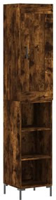 3200326 vidaXL Висок шкаф, опушен дъб, 34,5x34x180 см, инженерно дърво