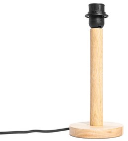 Ръстична настолна лампа дърво без абажур - Mels