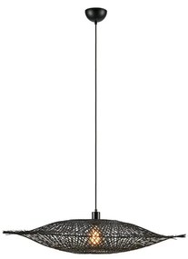Матирана черна висяща лампа с бамбуков абажур ø 92 cm Kumo - Markslöjd