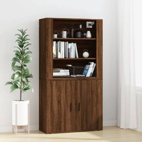 Sonata H Висок шкаф, кафяв дъб, инженерно дърво