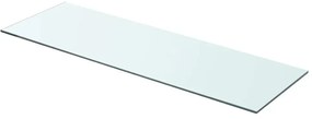 243835 vidaXL Плоча за рафт, прозрачно стъкло, 80 x 25 см