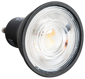 Комплект от 5 димируеми LED крушки GU10 черни 6W 500lm 2700K