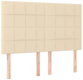 3116335 vidaXL Горни табли за легло, 4 бр, кремави, 72x5x78/88 см, плат