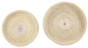 Ратанови кръгли странични масички в комплект от 2 бр. ø 56 cm Colon – Light &amp; Living