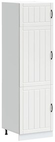 853867 vidaXL Кухненски шкаф Lucca, бял, инженерно дърво