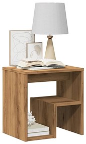 856529 vidaXL Нощни шкафчета, 2 бр, дъб артизан, 40x30x40 см, инженерно дърво
