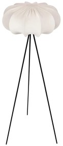 Бяла подова лампа с текстилен абажур (височина 147 cm) Cafee – Candellux Lighting