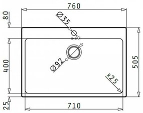 Мивка Maidsinks Вградена 1B-76 x 50.5 см