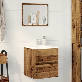 862539 vidaXL шкаф за мивка старо дърво 41x38.5x45 см инженерна дървесина