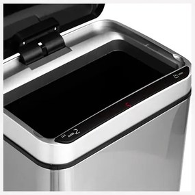 Автоматичен кош 5five Sensor, Правоъгълен, Инокс, 40 l
