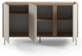 Кремаво-естествен скрин от декор от дъб 150x82,5x40,5 cm Lucile – Marckeric