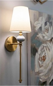 Бяла/златистa стенна лампа Warsaw – Mauro Ferretti