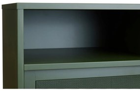 Тъмнозелено метално шкафче с плъзгащи се врати 90x140x40 cm Veep – Unique Furniture