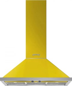 Абсорбатор SMEG Portofino KPF9YW, 275W, А+, 781 м3/ч, 3 скорости, 3 филтъра, Антивъзвръщателен клапан, Инокс, LED, Жълт