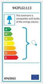 Висящо осветително тяло в бронзов цвят със стъклен абажур Atmaca – Opviq lights