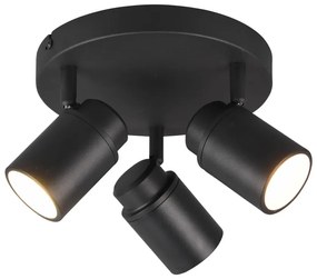 Матово черен метален прожектор Angelo - Trio