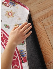 Червен кръгъл килим с коледен мотив ø 160 cm Toy's Delight Train – Villeroy&amp;Boch