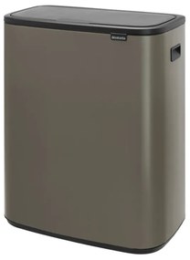 Кош за боклук Brabantia Bo Touch 1001276, 60 л, Плавно и безшумно отваряне, Голям отвор, Бронз