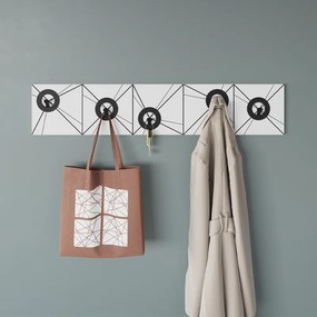 Стенно закачалка Vizy от метал - меламинов цвят бял 90x1.8x18см.
