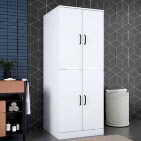 Шкаф за пералня KD109, цвят Бял