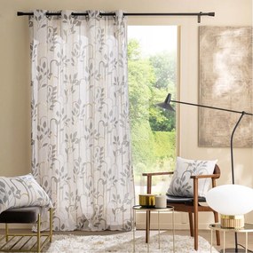 Сиво перде 140x240 cm Roseris – douceur d'intérieur