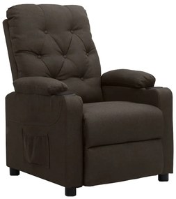 3093482 vidaXL Изправящ стол, тъмнокафяв, текстил