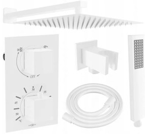 Mexen Cube DR02 подов комплект за душ с дъждовна глава 30 см, бял - 77502DR0230-20