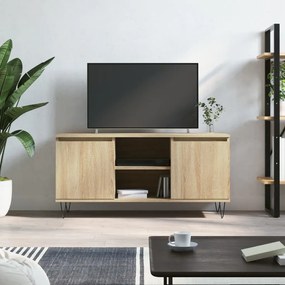 827015 vidaXL ТВ шкаф, сонома дъб, 104x35x50 см, инженерно дърво