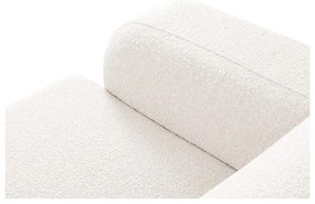 Бял ъглов диван от плат букле (десен ъгъл) Molino - Micadoni Home