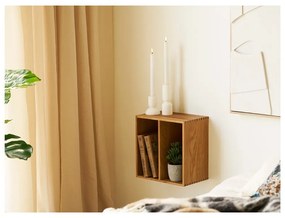 На няколко нива стенен рафт от масивен дъб в естествен цвят 18 cm Townsville – House Nordic