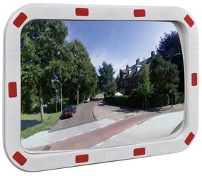 Правоъгълно пътно огледало PC пластмаса, 40 x 60 см, с рефлектори