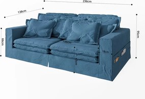 Син диван 236 cm Nora – Ropez
