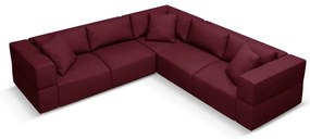 Променлив ъглов диван в цвят бордо Esther – Milo Casa