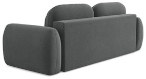 Тъмносив разтегателен диван с място за съхранение от букле 266 cm Pele – Makamii