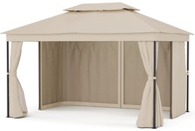 Blumfeldt Беседка Mondo Dual 3x4 с двоен покрив и мрежа против насекоми