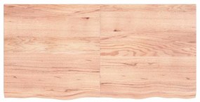 3156375 vidaXL Плот за маса светлокафяв 120x60x(2-4) см обработен масивен дъб