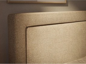 Бежово боксспринг легло 180x200 cm с място за съхранение Fresco – Maison de Rêve