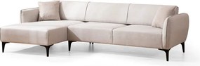 Бял ъглов диван , ляв ъгъл Belissimo – Balcab Home