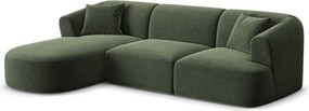 Зелен кадифен ъглов диван (ляв ъгъл) Campi – Cosmopolitan Design