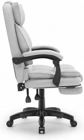 Ергономичен офис стол HC-1031 с поставка за крака - сив