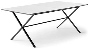 Бяла сгъваема трапезна маса с бял плот 90x165 cm Meza – Hammel Furniture