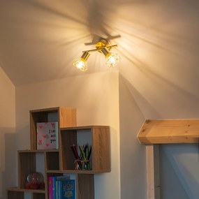 Умна прожекторна лампа месинг въртяща се и накланяща се с 2 Wifi P45 - Mosh