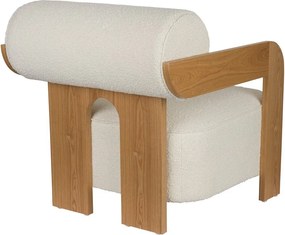 Бежово кресло от букле Oolong – Zuiver