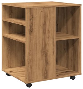 856659 vidaXL Шкаф с колелца, дъб артизан, 60x53x72 см, инженерно дърво
