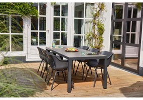 Тъмносиви пластмасови градински столове в комплект от 2 броя Jill Rondo - Hartman