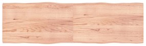 363984 vidaXL Плот за маса светлокафяв 200x60x(2-4) см обработен масивен дъб